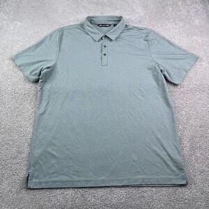 Travis Mathew Polo Shirt Mens XXL Green Performance Golf Pima Cotton Blend